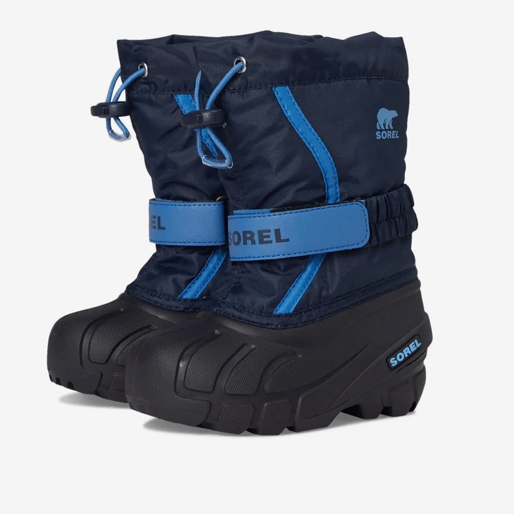 Sorel Boys Size 2 Black Blue Snow Boots EUC - Picture 11 of 11